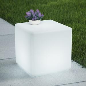 Lindby акумулаторна LED лампа за външно осветление Cubara, RGB, куб, пластмаса