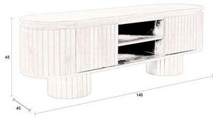 Тъмнокафява маса за телевизор от масивно манго 140x45x40 cm Kenji – Dutchbone