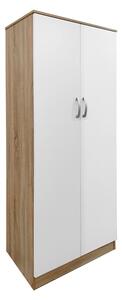 Шкаф за дрехи с 2 врати Lego White Brown 80x42x180 cm