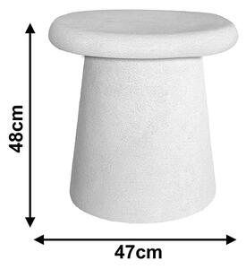 Странична маса HERONA mdf бяла d47x48см
