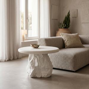 Странична маса ZINOL mdf-полирезин бяла d58x41см