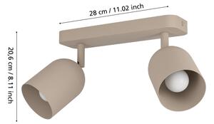 Eglo 44162 - Точково осветително тяло TILSTON 2xE14/40W/230V бежово
