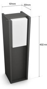 Philips - LED димируема външна лампа Hue TURACO 1xE27/8,1W/230V 40 cm IP44
