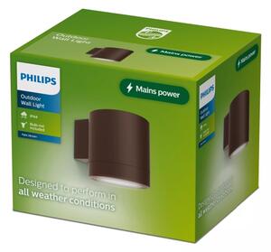 Philips - Външно стенно осветително тяло FYLX 1xGU10/5W/230V кафяво IP44