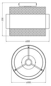 Osram - Плафон DECOR HORNET 1xE27/10W/230V Ø 30 cm черен/златист