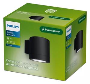Philips - Външно стенно осветително тяло FYLX 1xGU10/5W/230V черно IP44