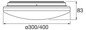 Osram-LED ORBIS таванно осветително тяло за баня със сензор, LED 15,5W/230V, Ø 30 см, IP44, бяло