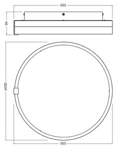 Osram - LED таванно осветително тяло DECOR CIRCLE LED/32W/230V Ø 50 см черно/бяло