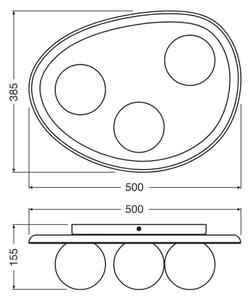 Osram - Таванно осветително тяло ACACIA NEST 3xG9/5W/230V от акация
