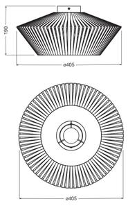 Osram - Таванно осветително тяло DECOR STRIPES 1xE27/10W/230V Ø 40,5 см бежово