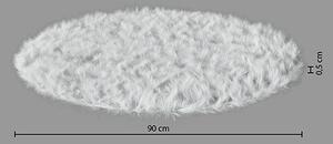 Детски килим atmosphera Fur, Бял, 90 cm