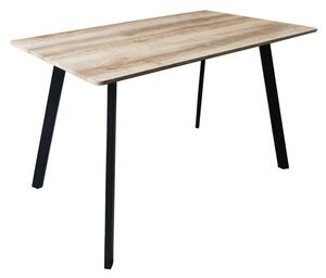 Маса SQUARO sonoma mdf с черни метални крака 120x70x75см