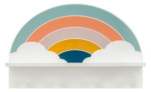 Детска закачалка с рафт atmosphera Rainbow, MDF