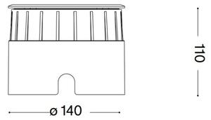Ideal Lux- LED Лампа за алея FLOOR LED/12W/230V Ø 14 см CRI 90 IP67 хром
