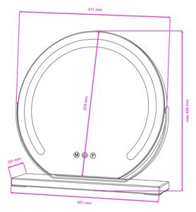 BRILAGI - димируемо LED огледало за грим CALIFORNIA LED/14W/230V 44x40 cm бяло