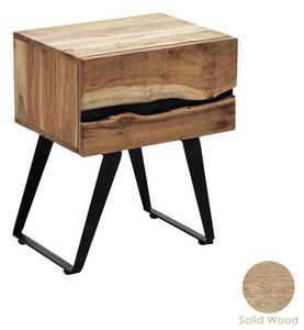 Нощно шкафче Имена Орех-Черен 45x35x56 см