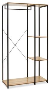 Закачалка за антре Рамон дъб - Черен 90.5x41x167 см