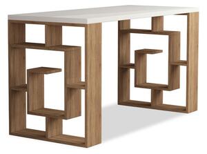 Бюро Лабиринт Бяло Дъб 140x60x75 см