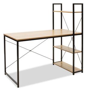 Бюро Рамон Дъб - Черно 122x64x120 см