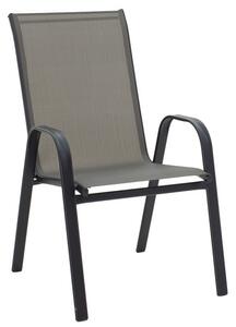 Градински стол chair Черен - Сив