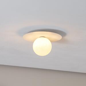 TK Lighting Таванна лампа Pixie, бяла, стъкло, Ø 25 cm, сферична, G9, Затъмняване, Бял, Дневна/трапезария, Метал, Модерен