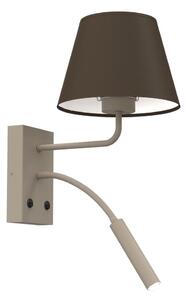 Настенна лампа ARDEN 1xE27/15W/230V + 1xG9/8W бежова/кафява