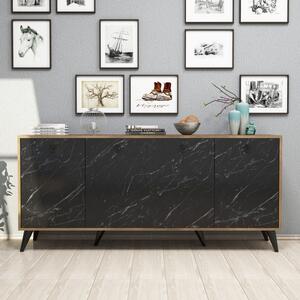 Конзола Elite 1618 Орех-Черен Мрамор