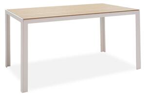 Градинска маса Nares Бяла - Натурална 140x80x72.5 см