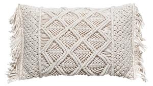 Декоративна възглавница atmosphera Macrame, 30x50 cm, Слонова кост
