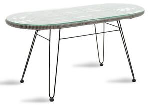 Градинска маса Наоки Черен - Сив 100x45x46 см
