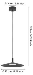 Eglo 902183 - LED RGBW димируем полилей на кабел CONOMAVILLA-Z LED/15,5W/230V черен