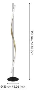 Eglo 902138 - LED димируема подова лампа CONAPRATO LED/20W/230V черна/златна