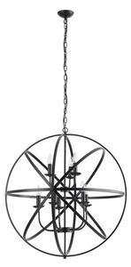 Searchlight 2478-8BK - Полилей на верига ORBIT 8xE14/60W/230V черен