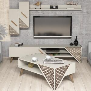 Комплект ТВ шкаф и холна маса Living Beril Cream