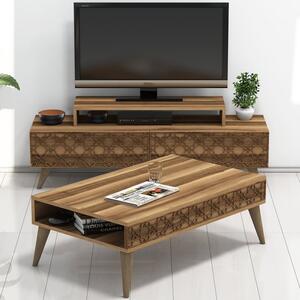 Комплект ТВ шкаф и холна маса Living City Орех