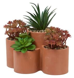 Изкуствено растение atmosphera Wonj Succulent, 20 cm