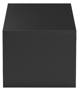 Masuta de cafea cu depozitare, Lemardo, Negru, 100x50x40 cm