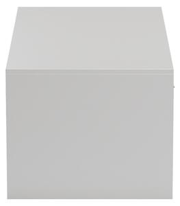 Masuta de cafea cu depozitare, Lemardo, Alb, 100x50x40 cm