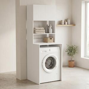 Dulap baie masina de spalat, Chaxe, Alb, 65x60x183.6 cm