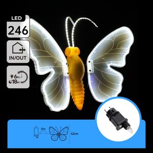 Aigostar - LED Външна коледна декорация 234xLED IP44 студена бяла пеперуда