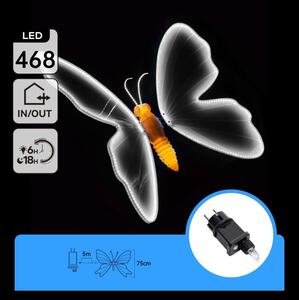 Aigostar - LED външна коледна декорация 504xLED IP44 студено бяло пеперуда