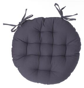 Кръгла възглавница за стол atmosphera Anjali, 38 cm - Тъмносив