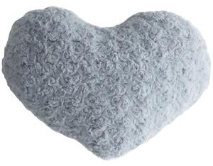 Декоративна възглавница atmosphera Heart, Букле, 28x36 cm - Сив