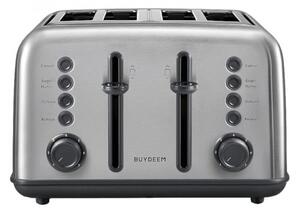 Тостер BUYDEEM DT640 Stainless Steel, 7 степени, функция за размразяване и претопляне, тава за трохи, 1800W