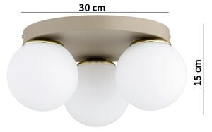 Brilagi - Таванно осветително тяло MILO ECRU 1xE27/60W/230V Ø 15 см бежово/златно
