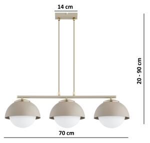 Brilagi - Полилей на кабел COSMO 3xE27/60W/230V бежов/златен