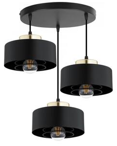 Brilagi - Полилей на кабел SPRING 3xE27/60W/230V черен/златен