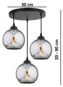 Brilagi - Полилей на кабел DIOR 3xE27/60W/230V черен/димно сив