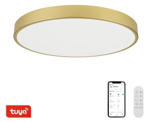 Immax NEO 07311L-LED плафон SEMPLICI, 96W/230V, Ø 80 cm, Wi-Fi Tuya, златист + дистанционно управление, с възможност за димиране