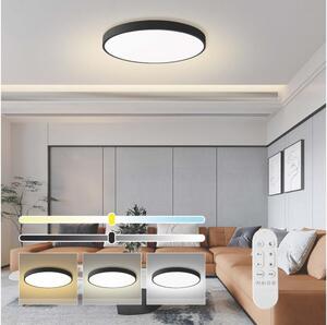 Immax NEO 07313L-LED Димируем таванен LED плафон SEMPLICI 96W/230V pr.80 cm Wi-Fi Tuya черен+дистанционно